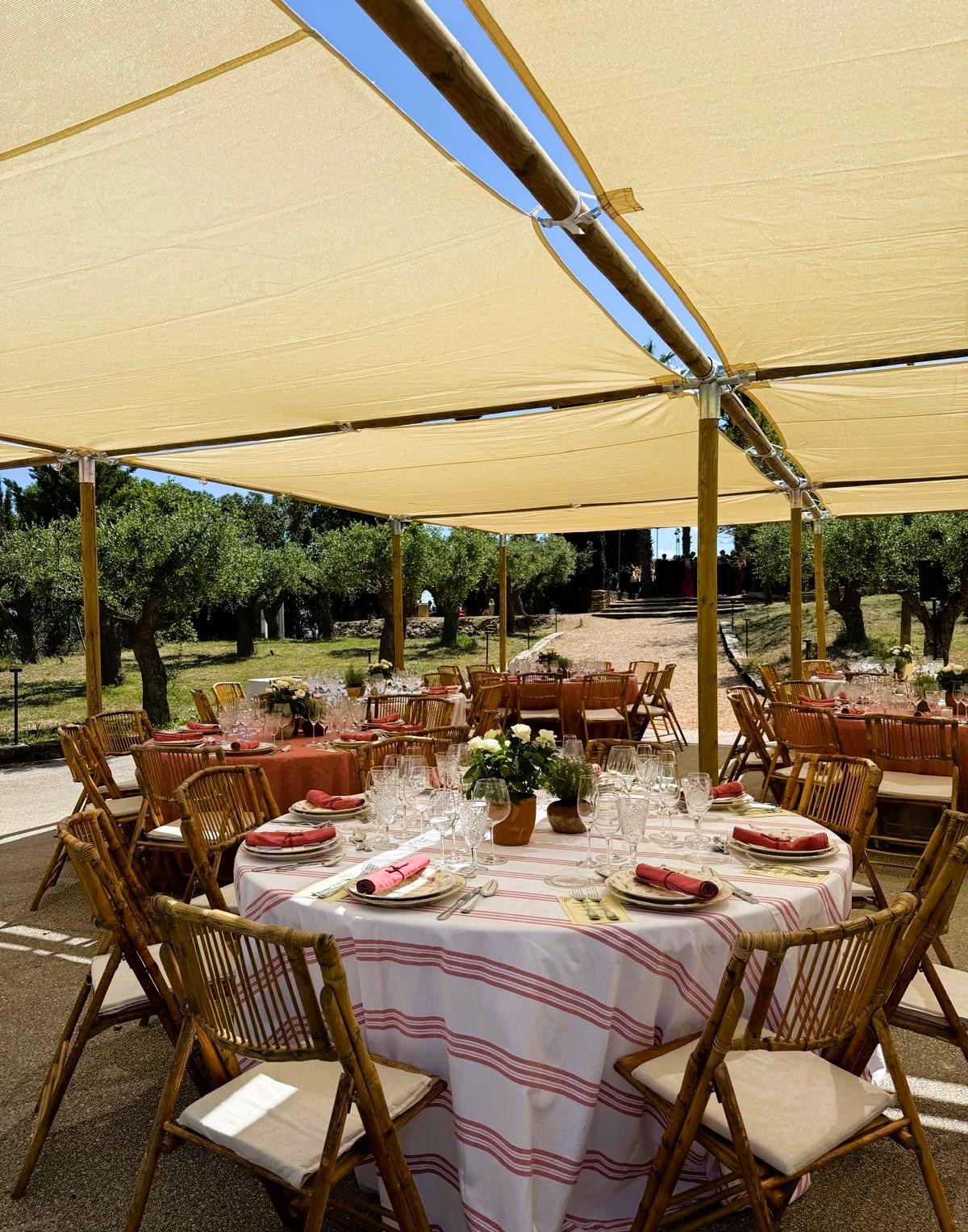 boda con pérgolas